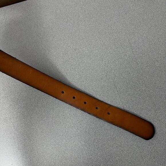 Fossil Womens Leather Belt Small Brown Silver Buckle Distressed Preppy 1.5" - Picture 5 of 7